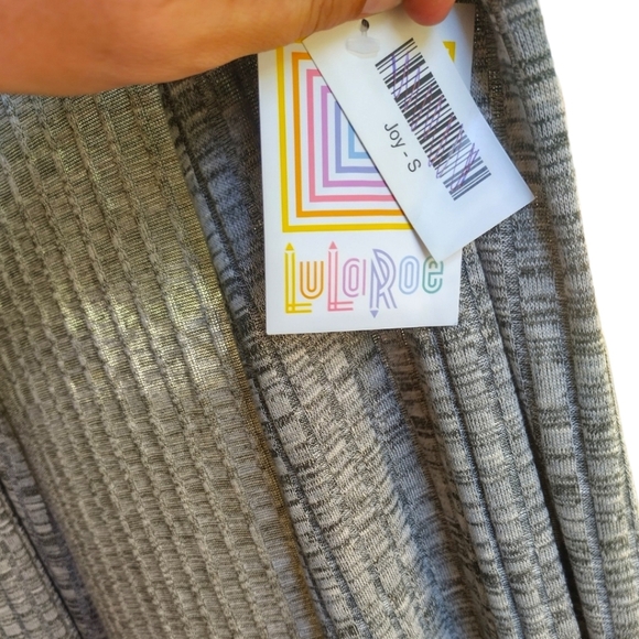 NWT Lularoe Joy Long Line Vest Gray Sz: S - Picture 4 of 8